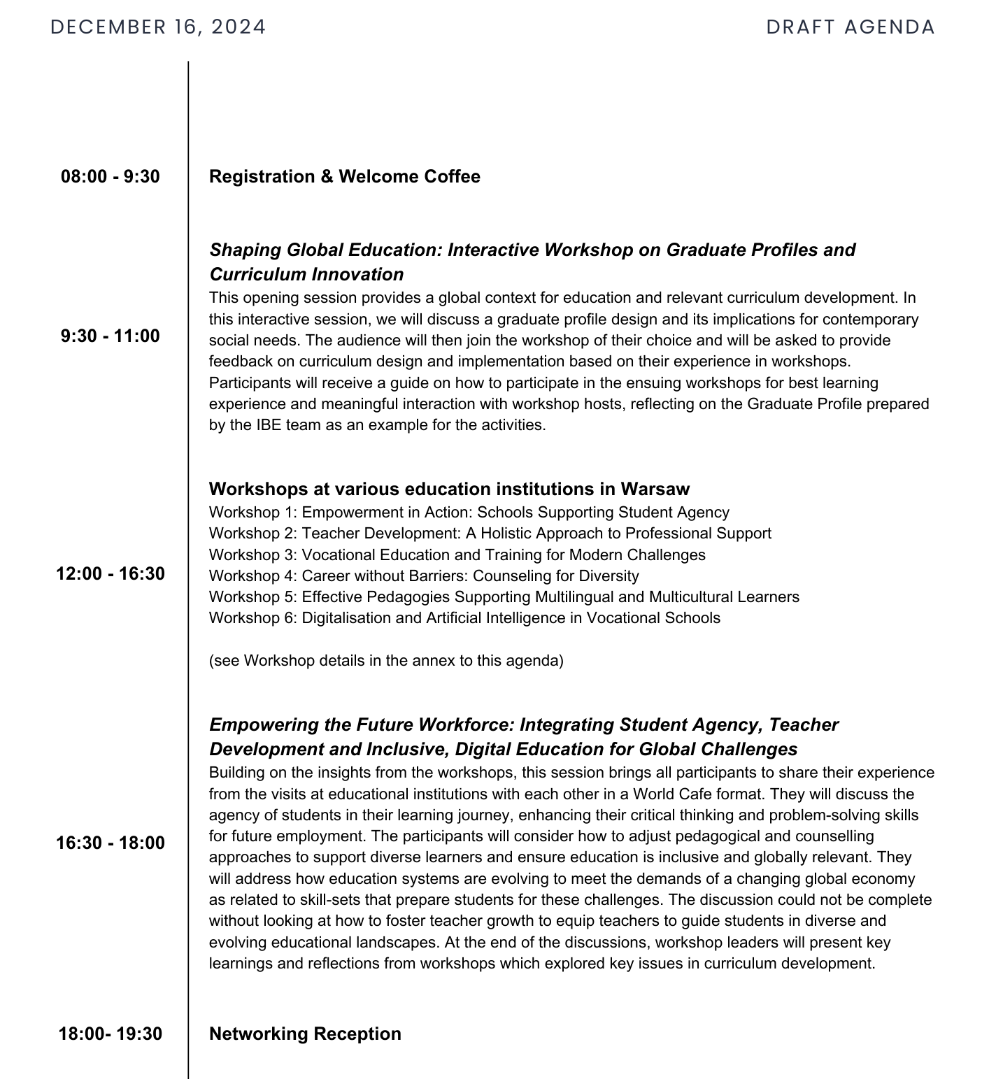 Global forum agenda 1