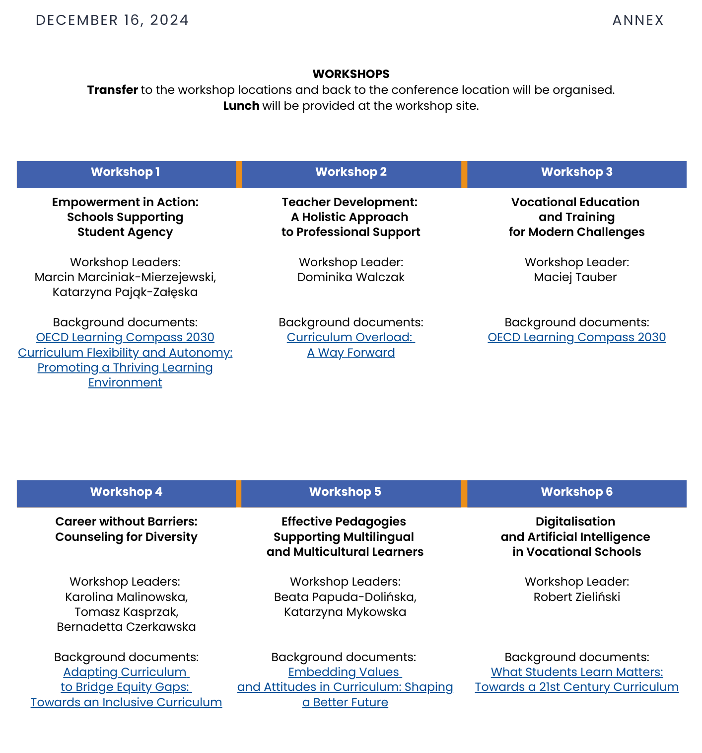 Global forum agenda workshops