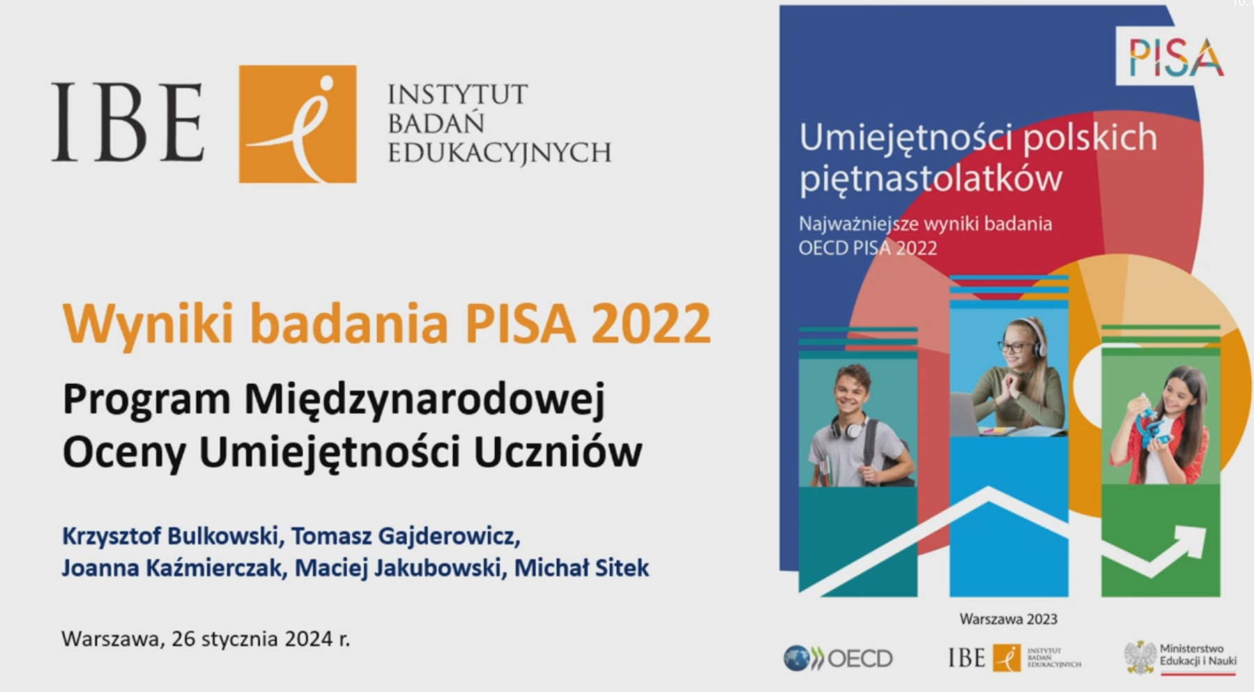Badanie PISA 2022 na posiedzeniu Komisji Edukacji, Nauki i Młodzieży w Sejmie RP
