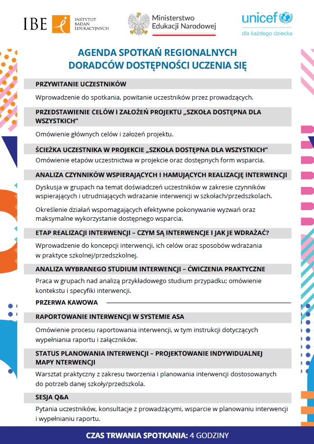 spotkania regionalne doradcow ds dostepnosci ulotka