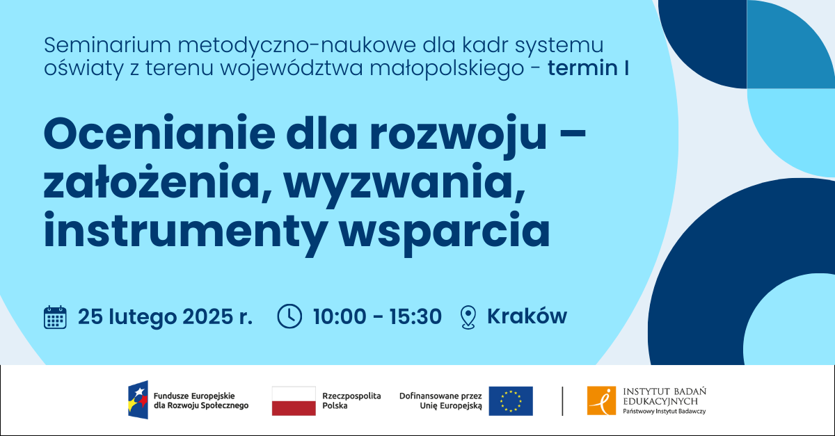 Seminarium “Ocenianie dla rozwoju”, Kraków, termin I