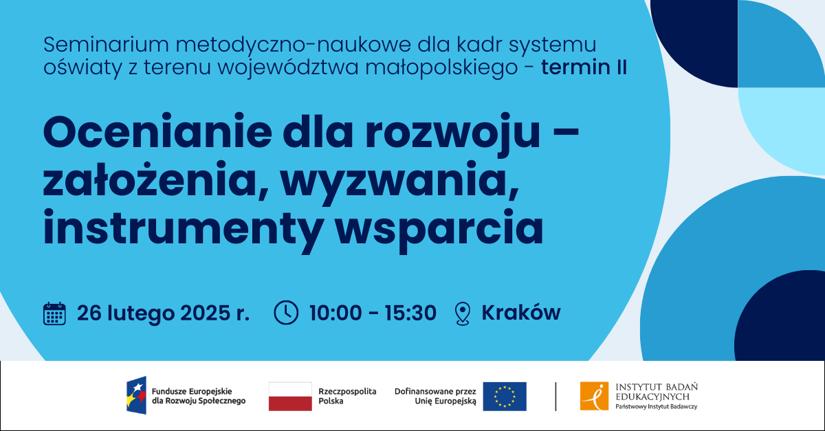 Seminarium “Ocenianie dla rozwoju”, Kraków, termin II