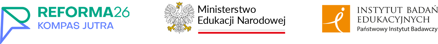 logotypy: flaga RP, MEN i IBE